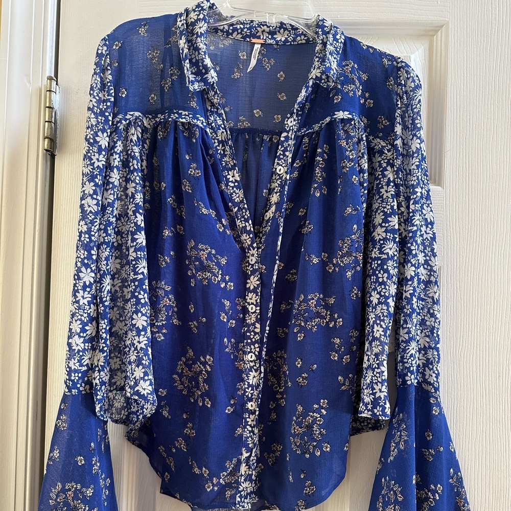 Blue printed shirt